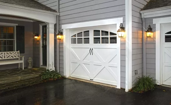 White One-Car Garage Door